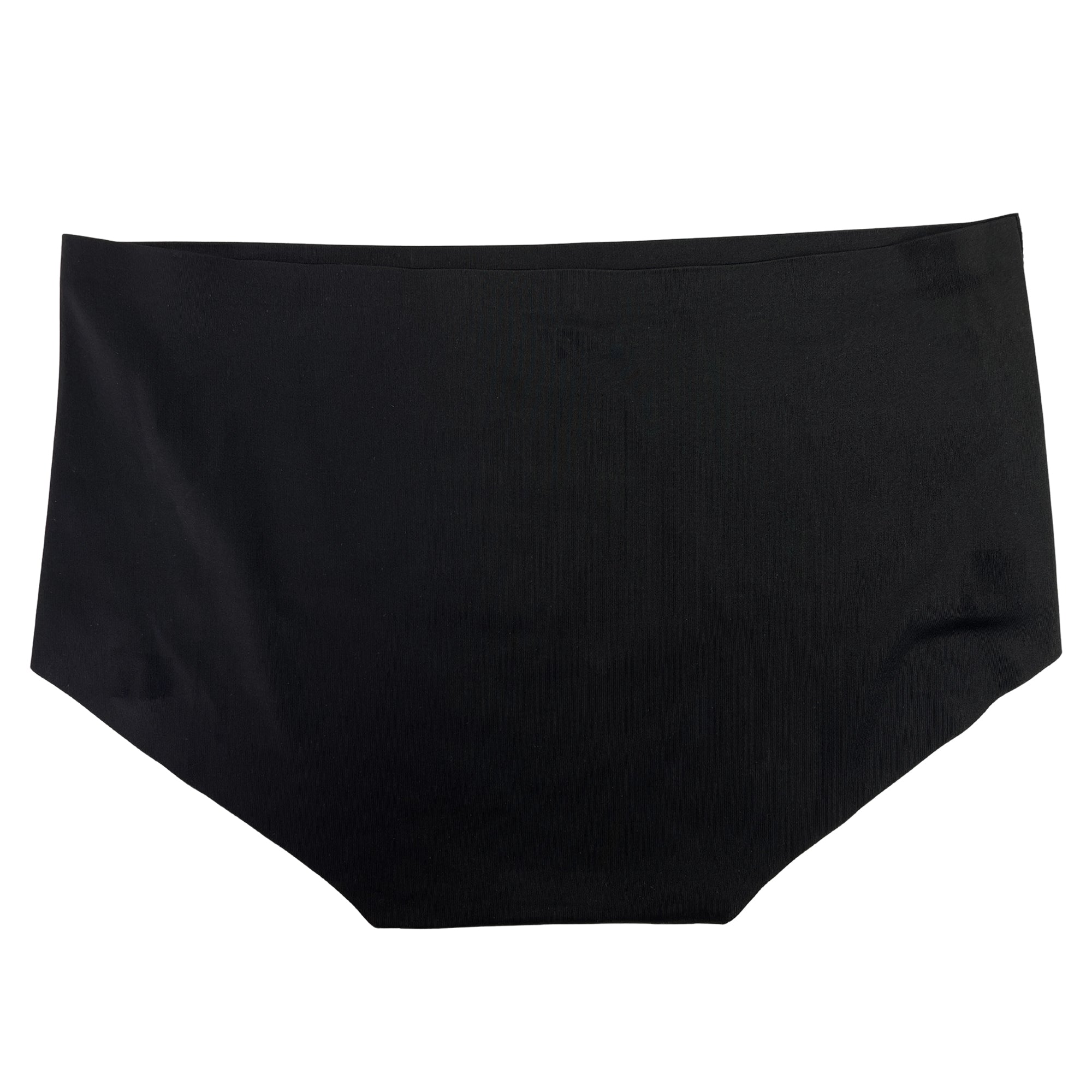 Black high-waisted underwear on a white background