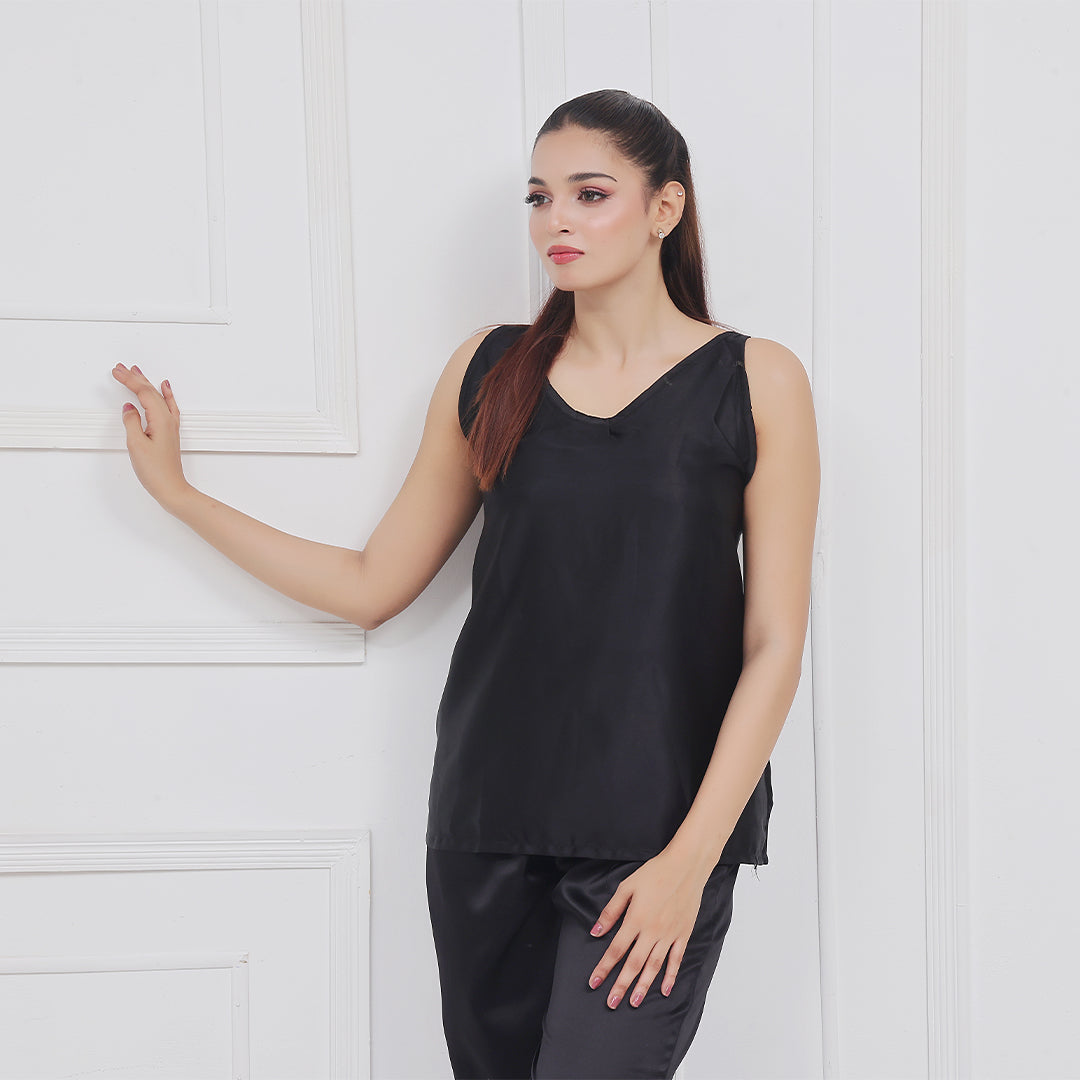 Silk Sleeveless Pj Suit - Dream Silk