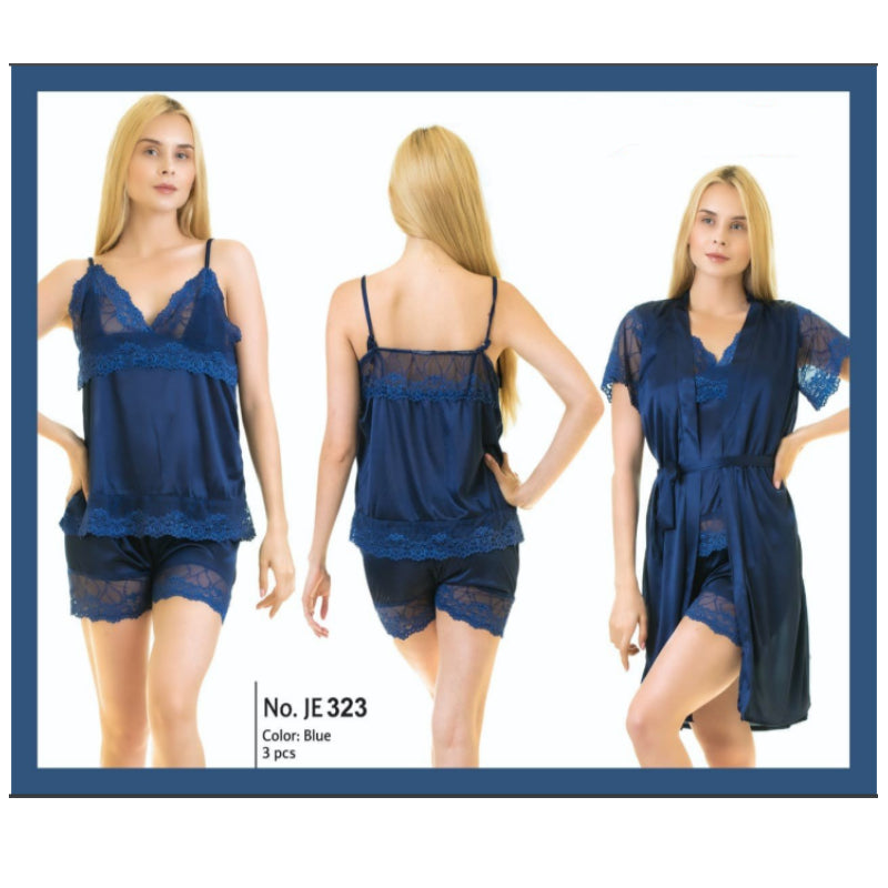 Eadric 3PCS Inner & Gown Nighty