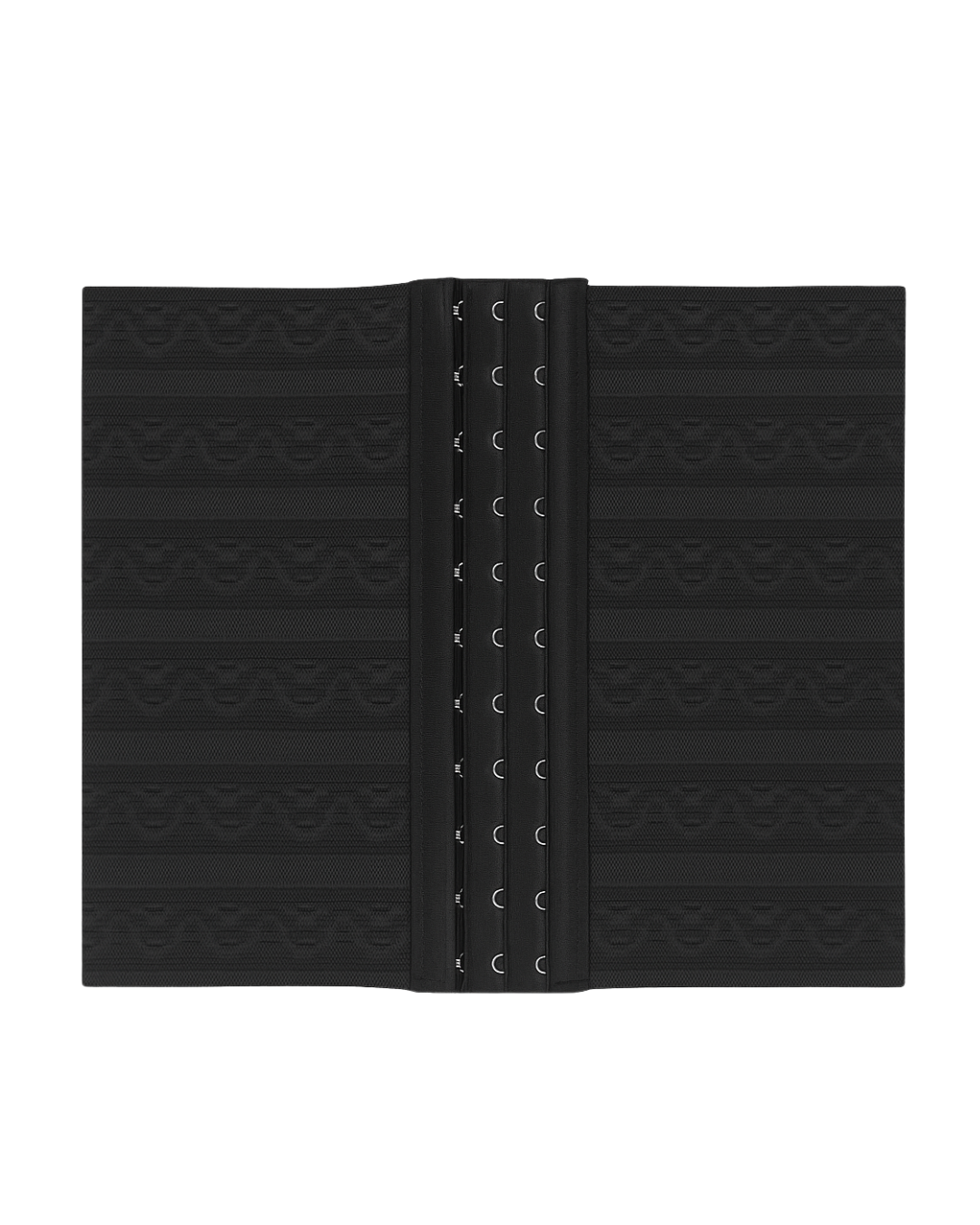 Black bra organizer with multiple compartments on a white background