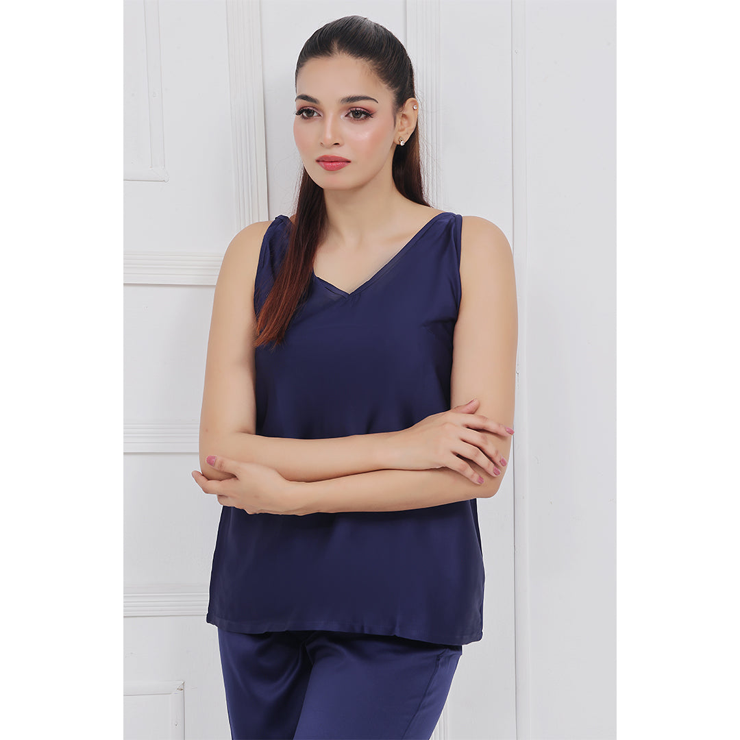 Silk Sleeveless Pj Suit - Dream Silk
