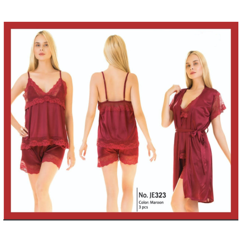 Eadric 3PCS Inner & Gown Nighty