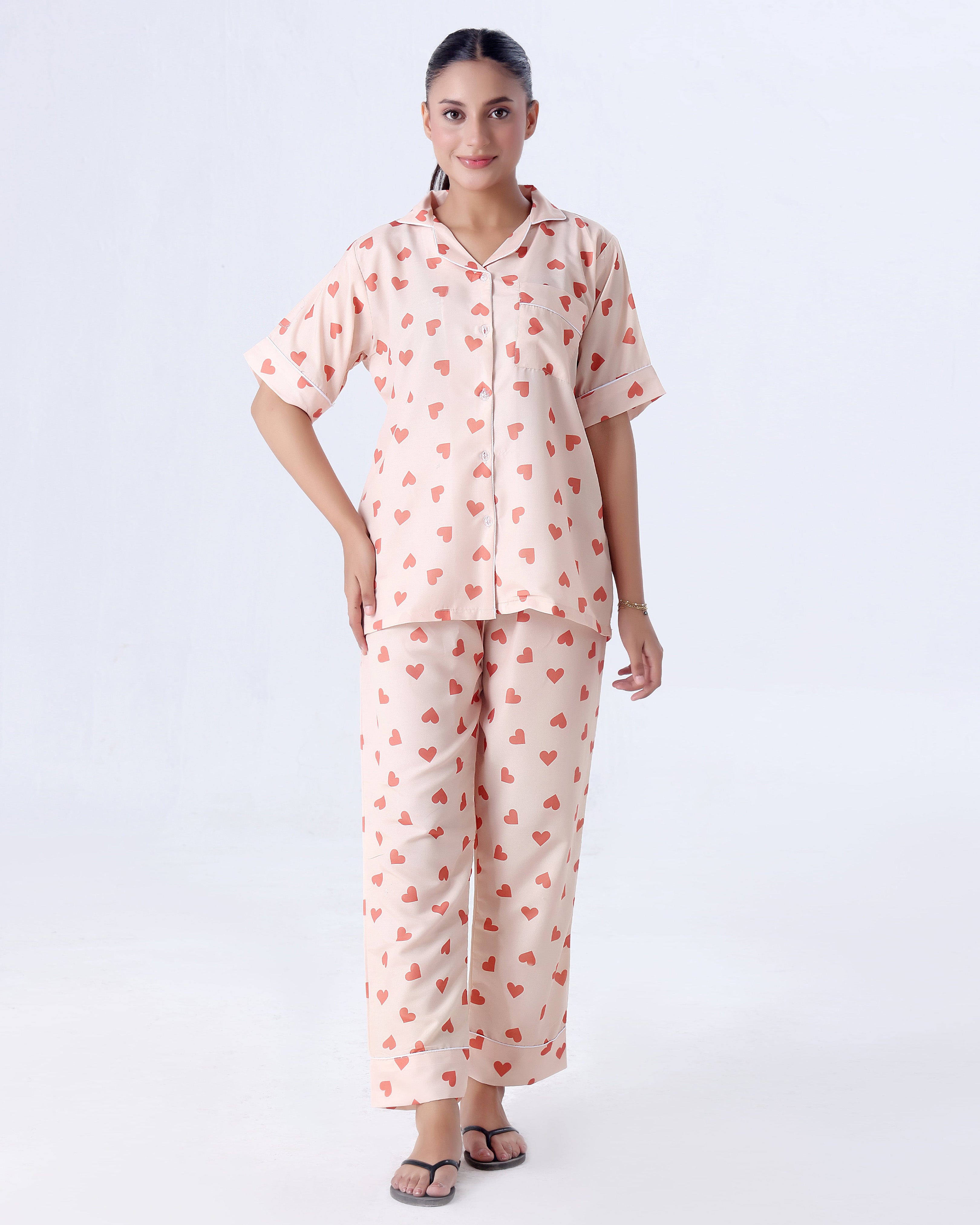 Summer Pajama Suit - Love Hearts