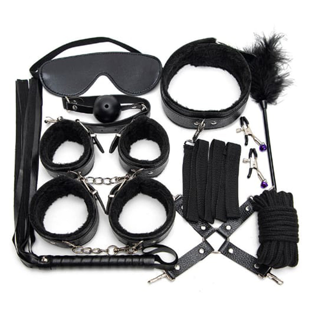 Women Faux Leather Bondage Set
