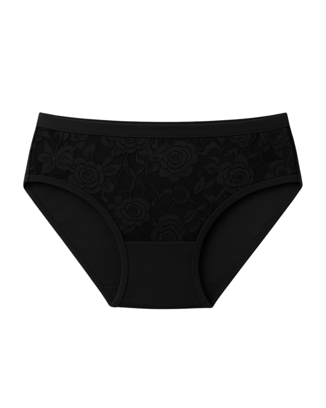 Lace Net Brief Panty - Florenza - Black