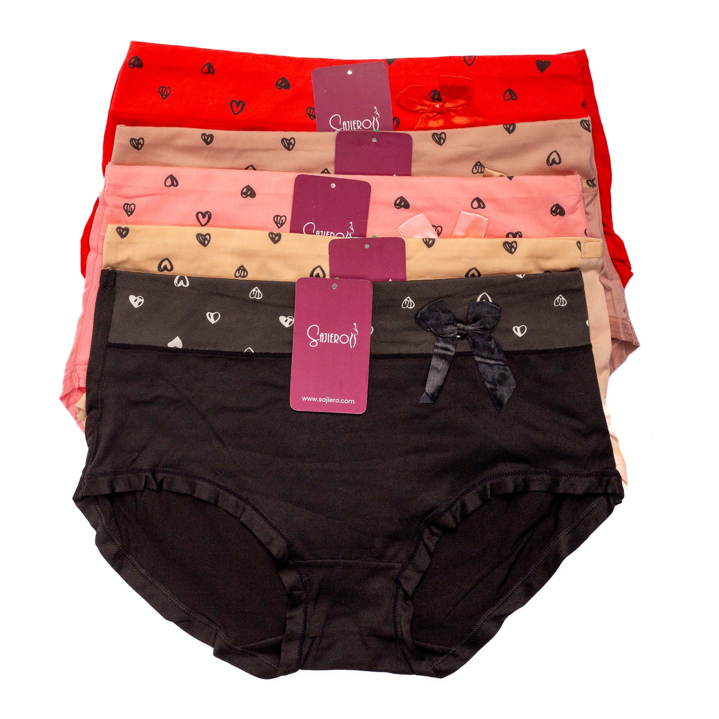 Heart Printed Brief Cotton Panty