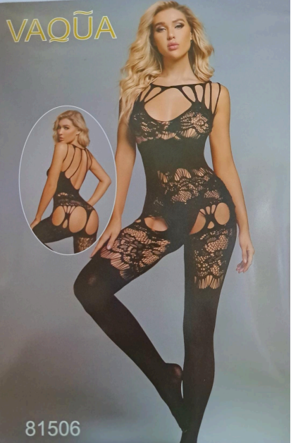 Halter Shoulder Stripe Full Body Stocking