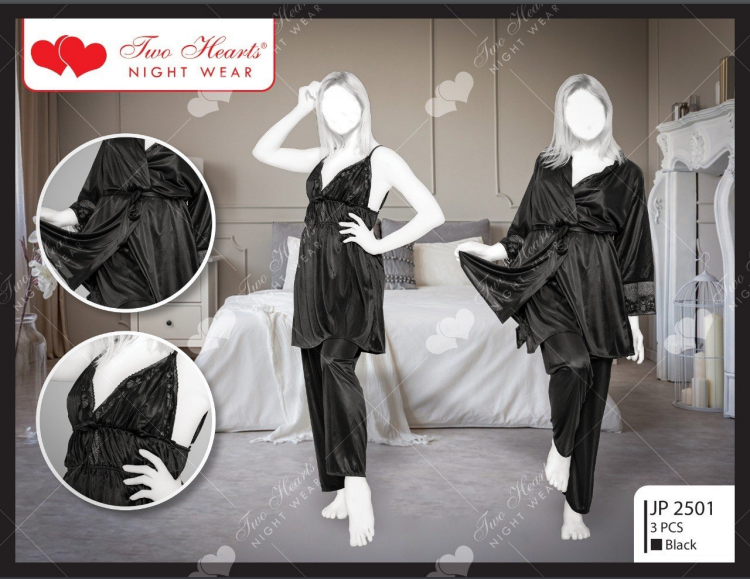 Papina 3PCS 100% Silk Pajama suit