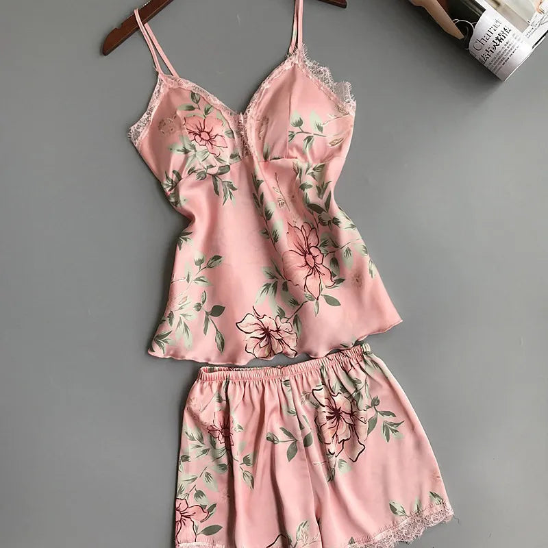 Adore Me - 2pc Silk Upper & Shorts