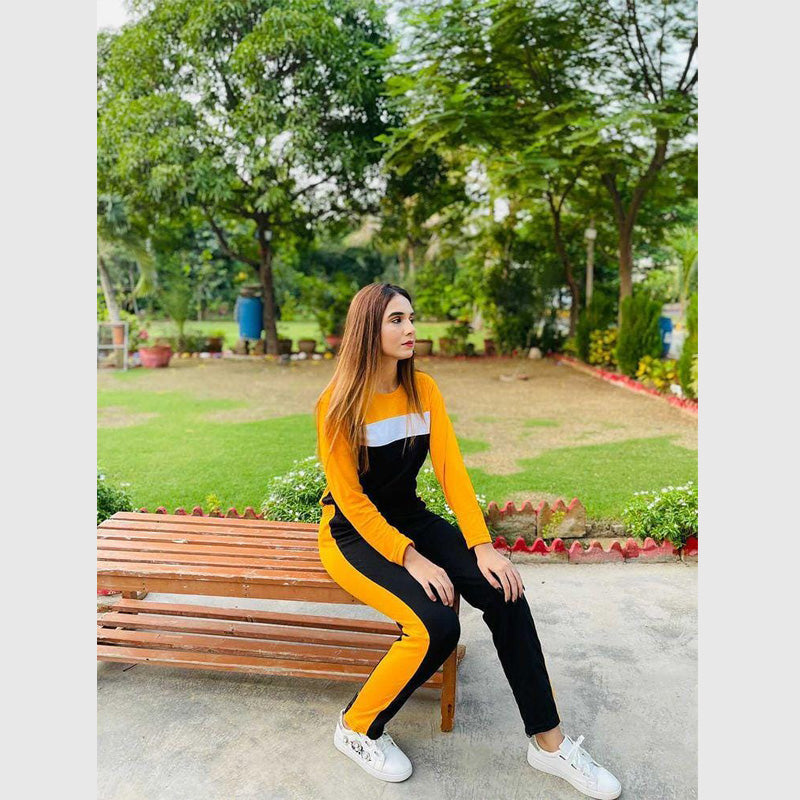 Yellow Panel Track Suit