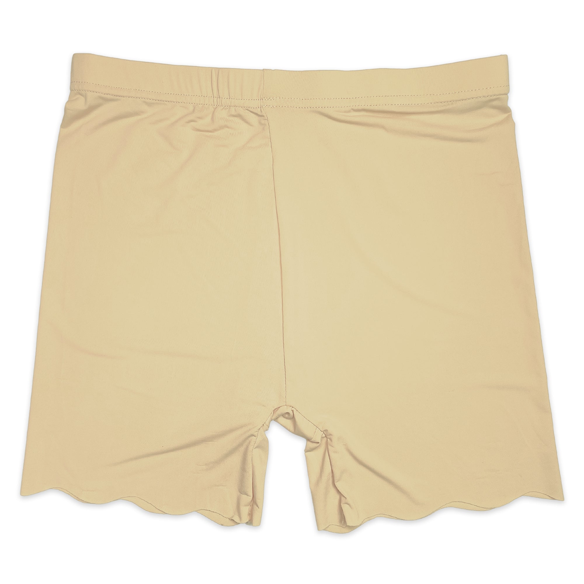 Beige shorts on a white background