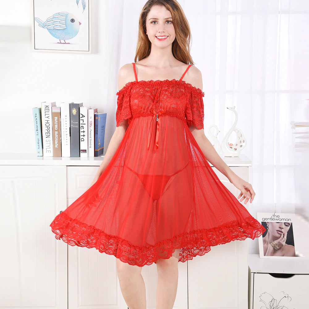 Sleepwear Lingerie Lace Tops Transparents Sleepwear