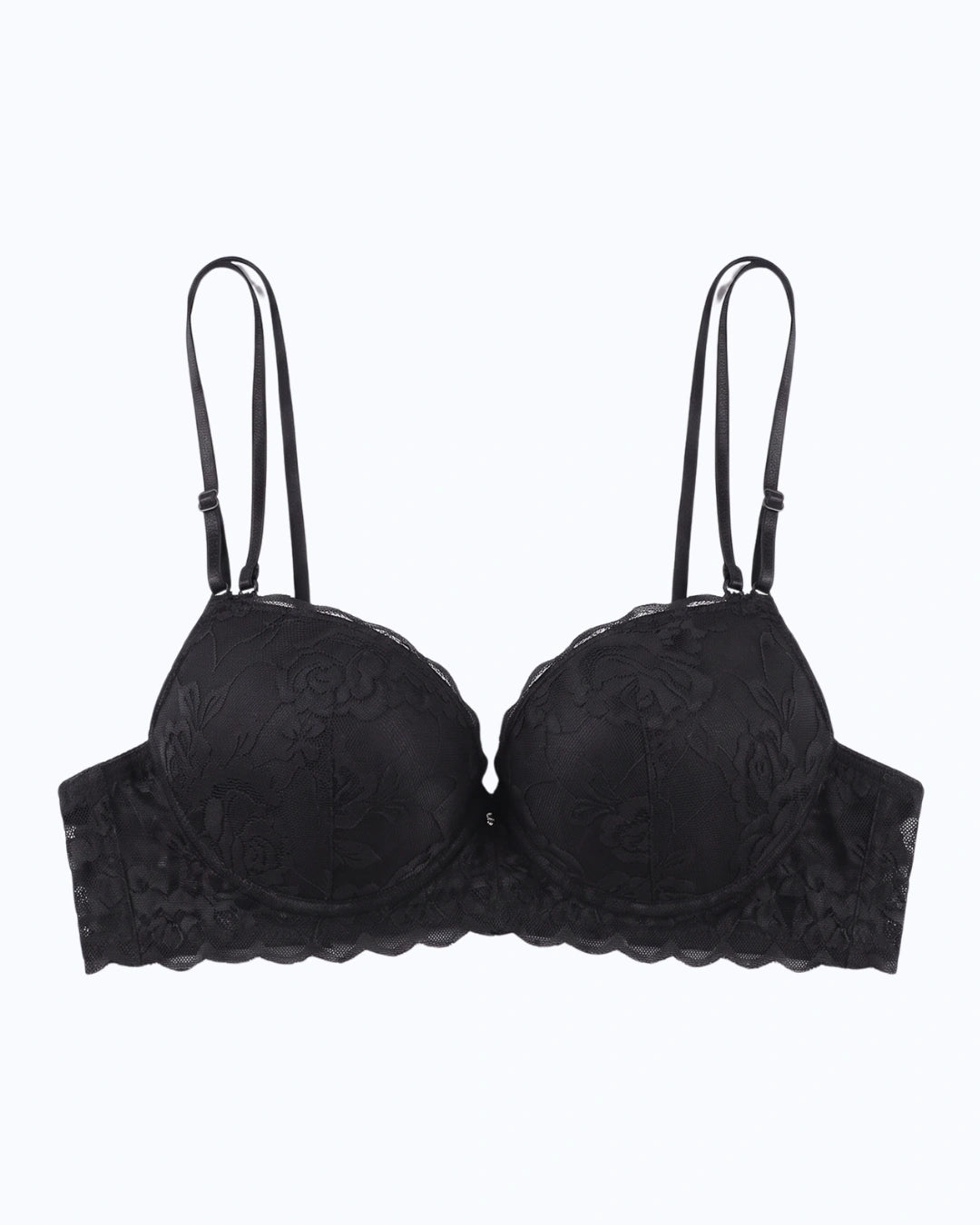 Padded Push-up Bra - Rose - Black