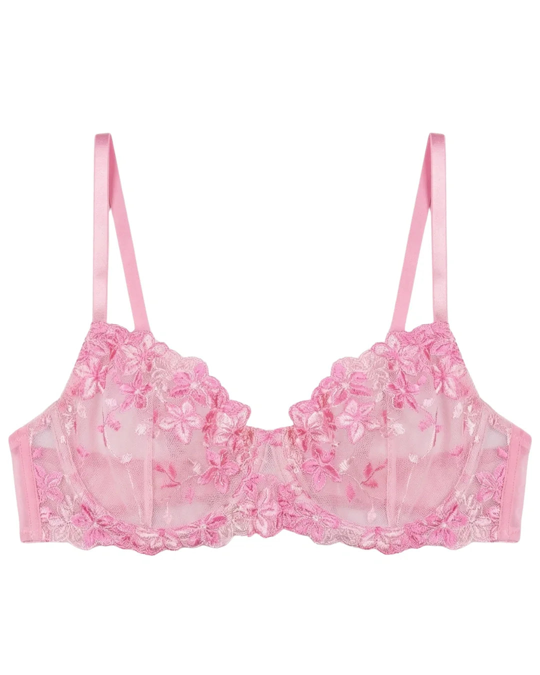 Non Padded Bra Set - Grace Petal - Pink