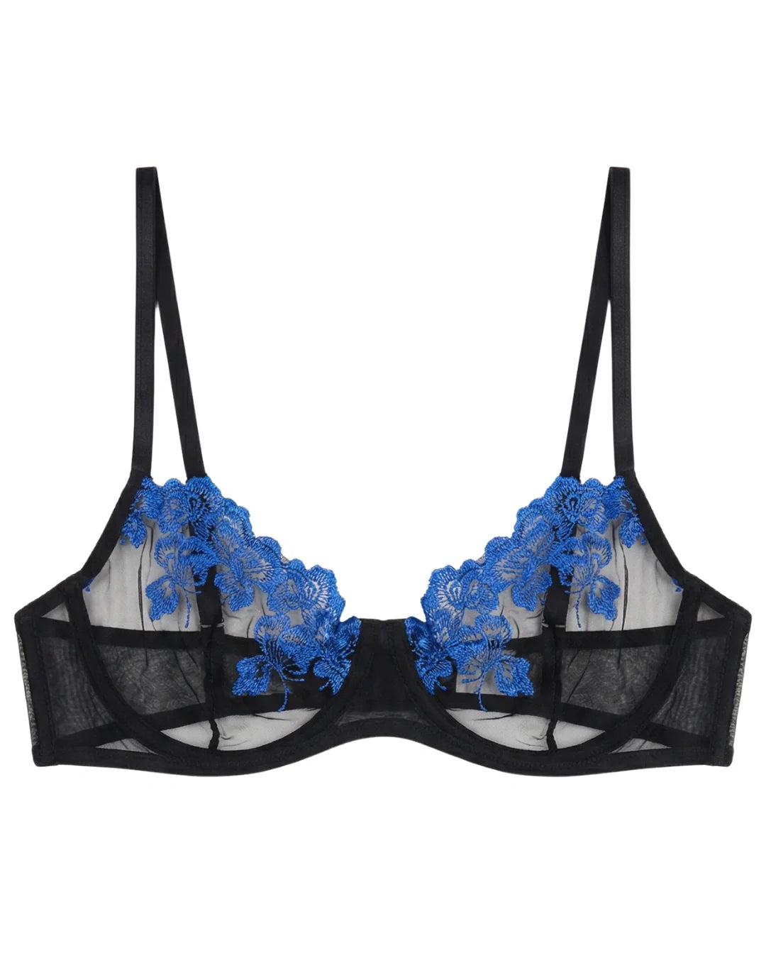 Non Padded Bra Set - Midnight Sapphire - Black