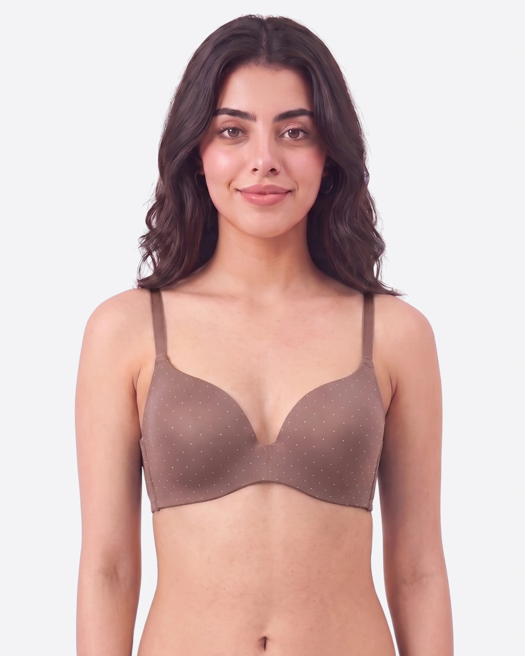 Padded Non Wired T-Shirt Bra - June - Brown
