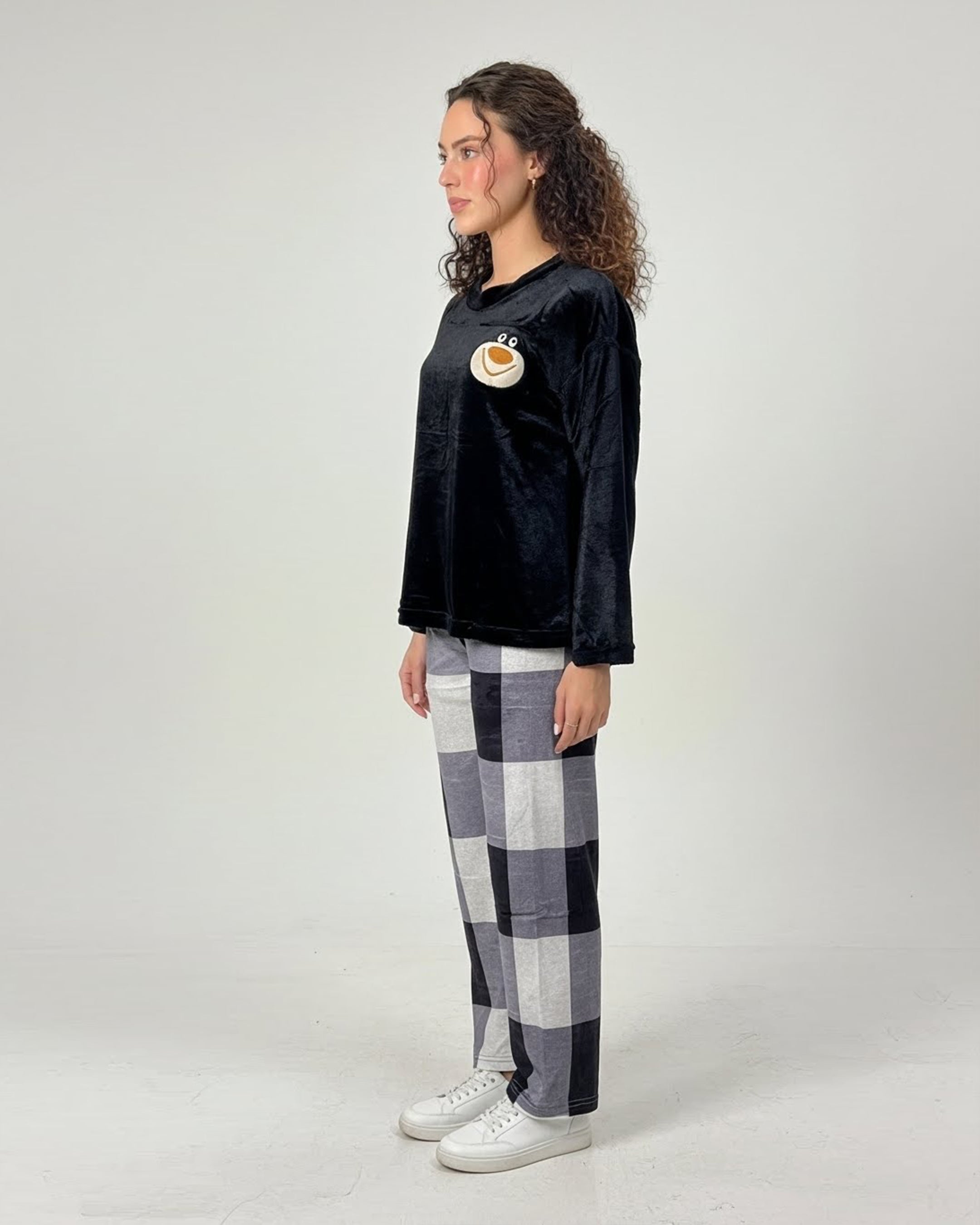 Fleece Pajama Suit - Warm Black