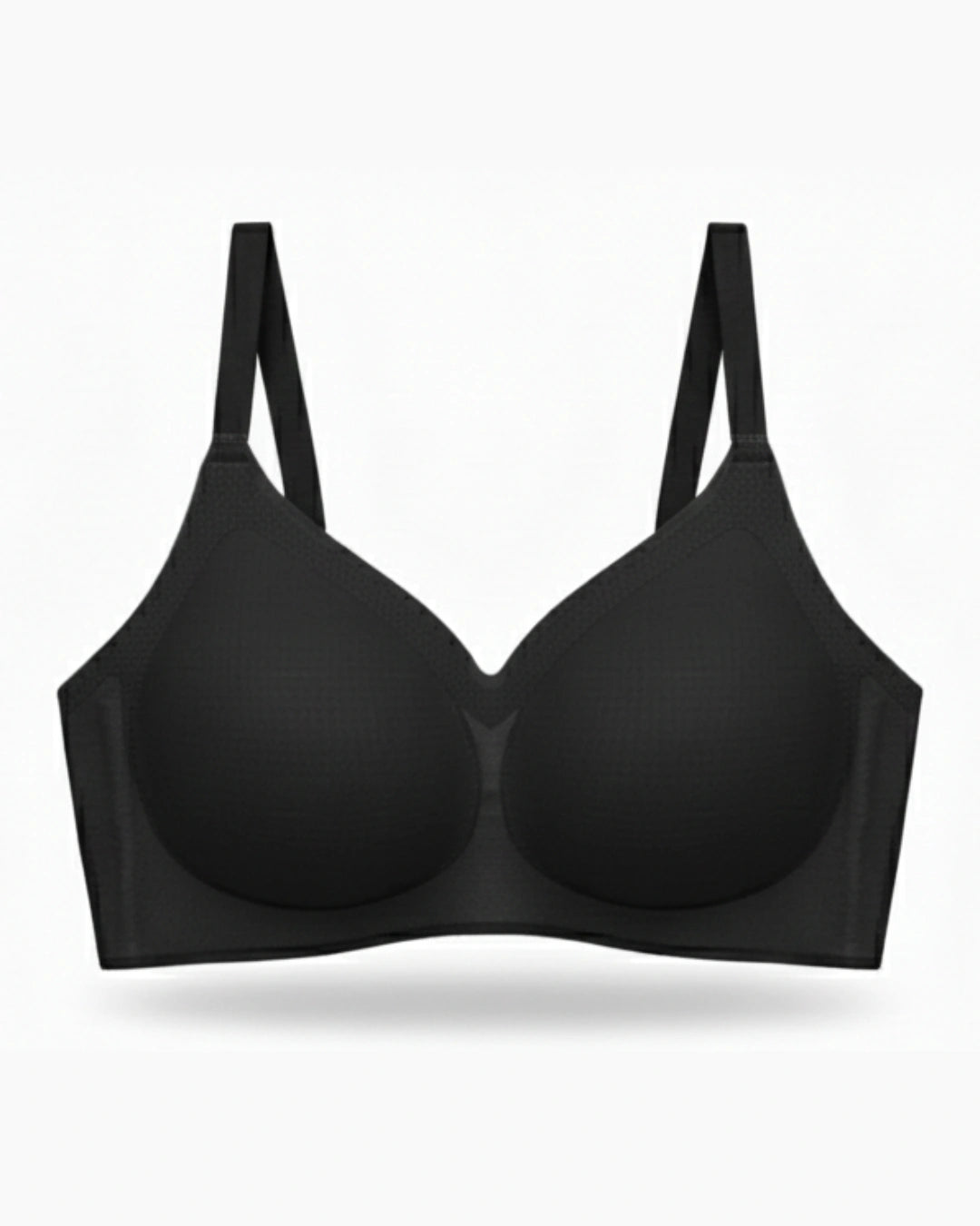 Padded Seamless Smooth Dot Bra - Black