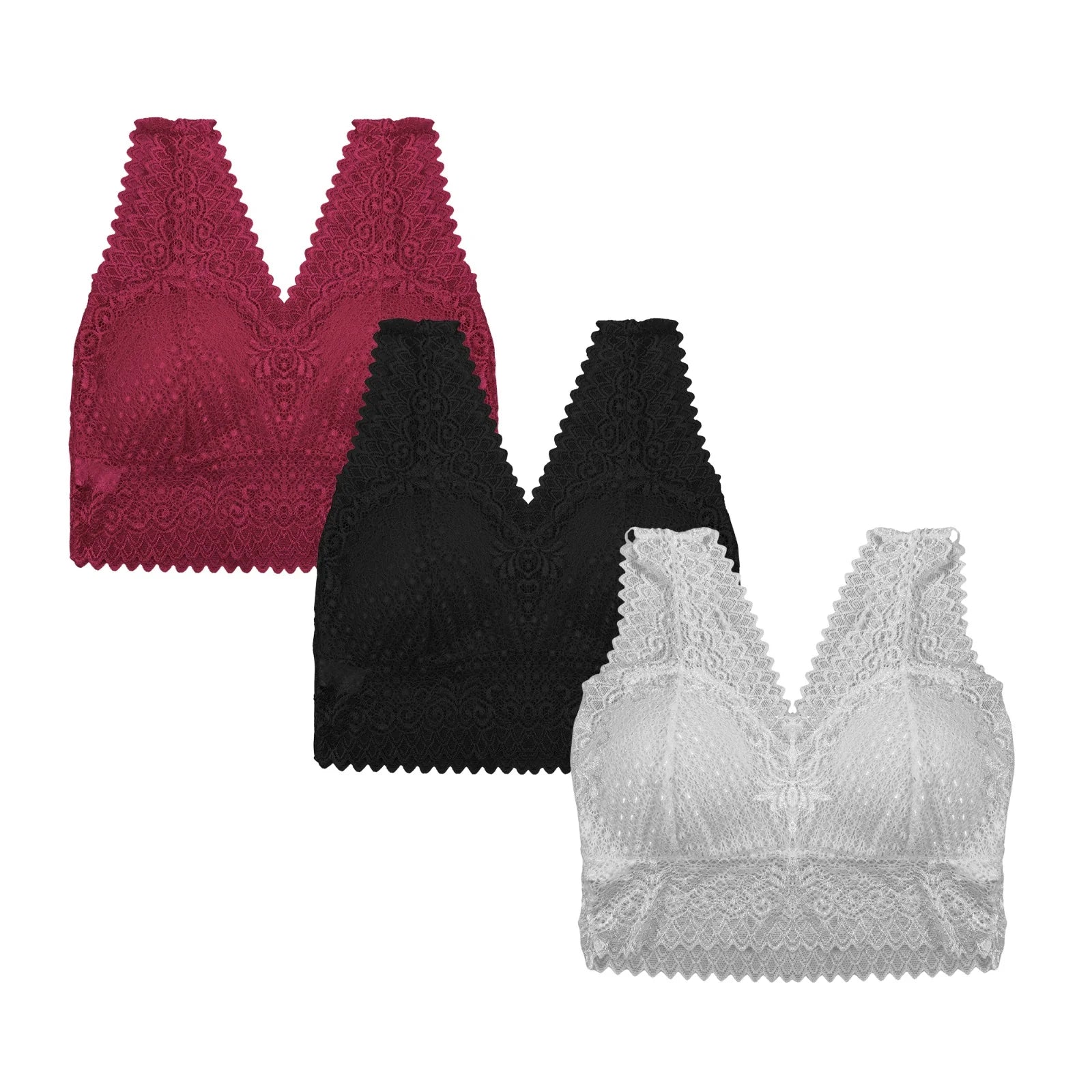 Pack Of 3 Bralette - Lace Glow