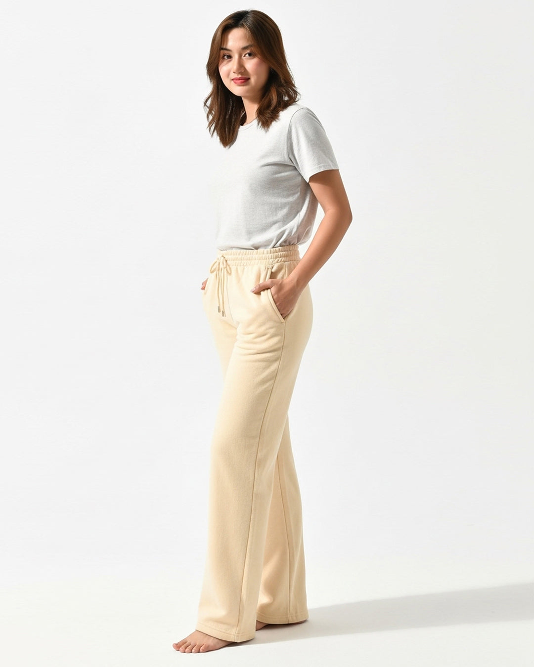 Fleece Trouser – Everyday Fit - Off White