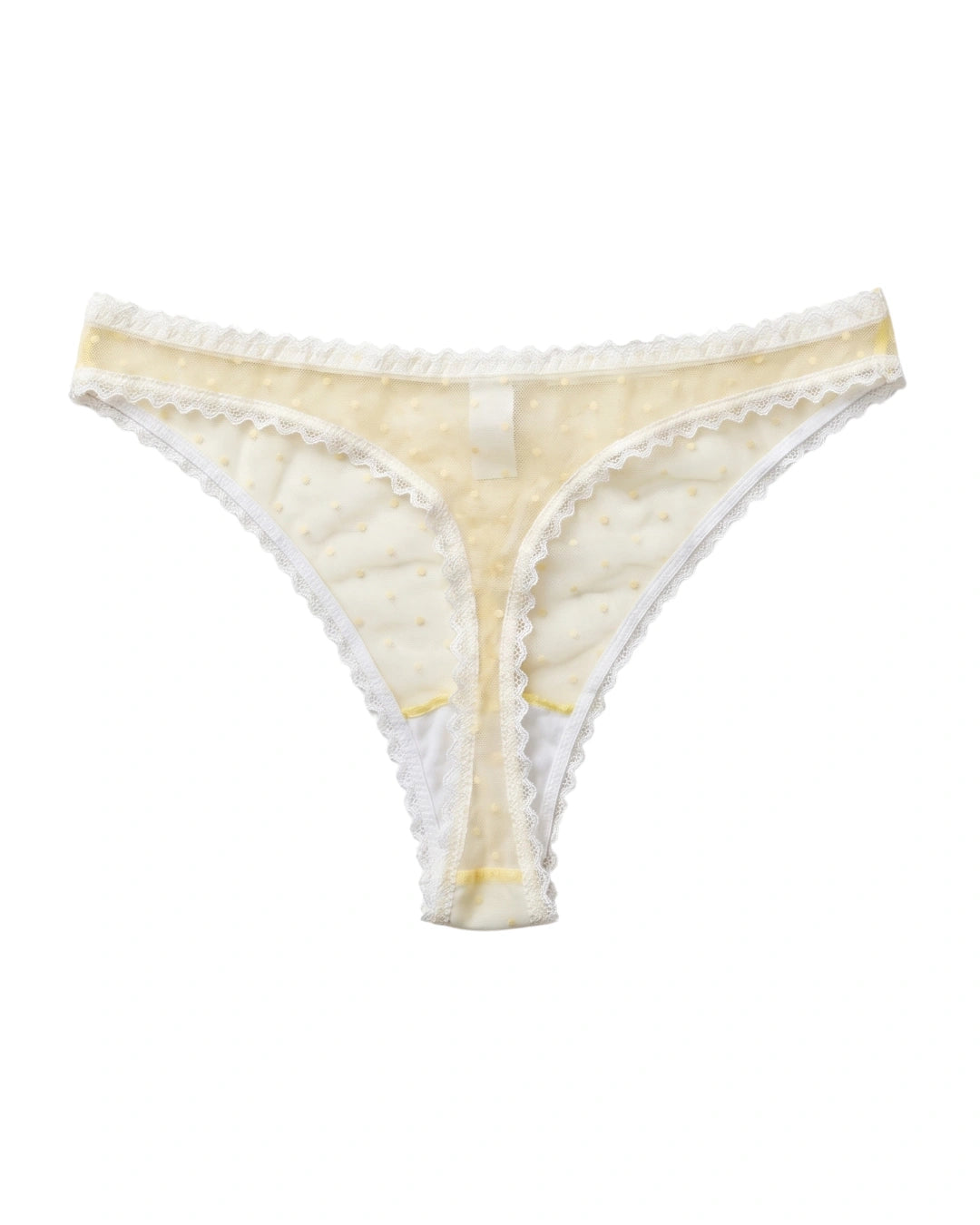 Non Padded Underwired Bra Set - Dot Mesh