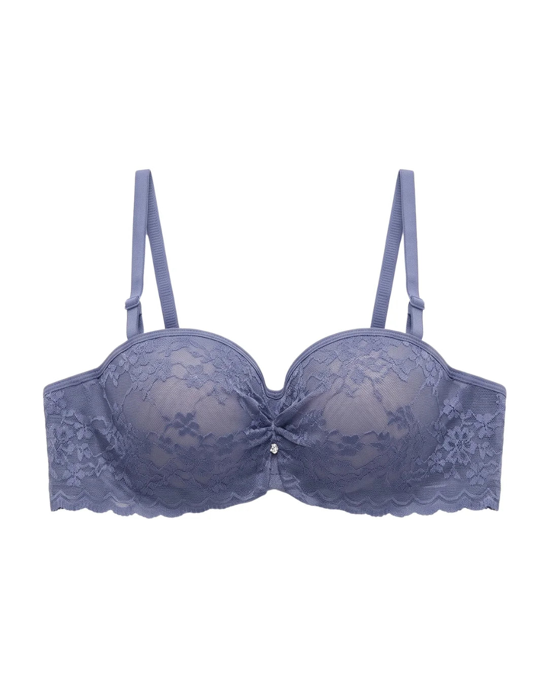 Padded Underwired Push-up Bra - Flowia - Grey