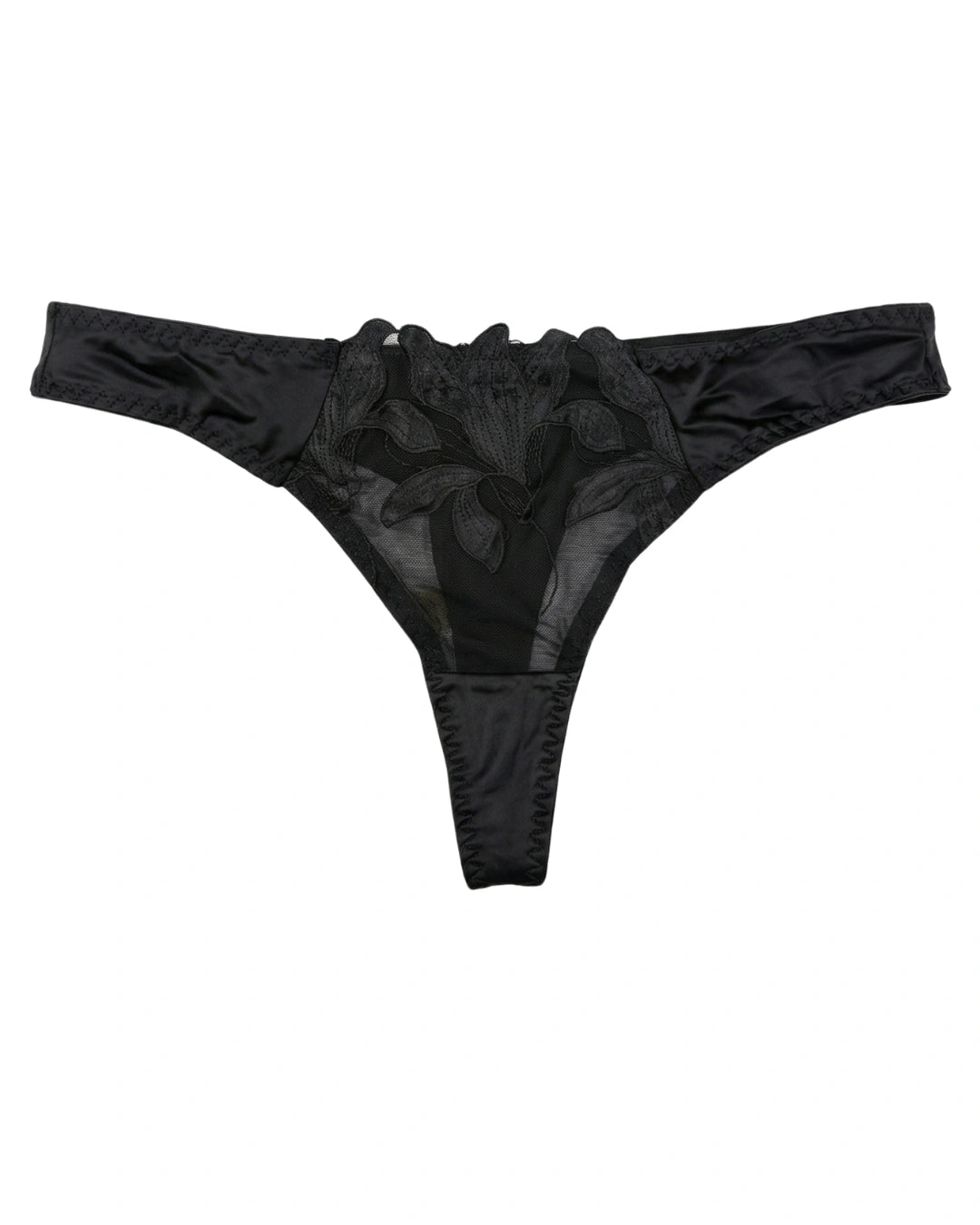 Padded Bra Set - Sapphire Bloom - Black
