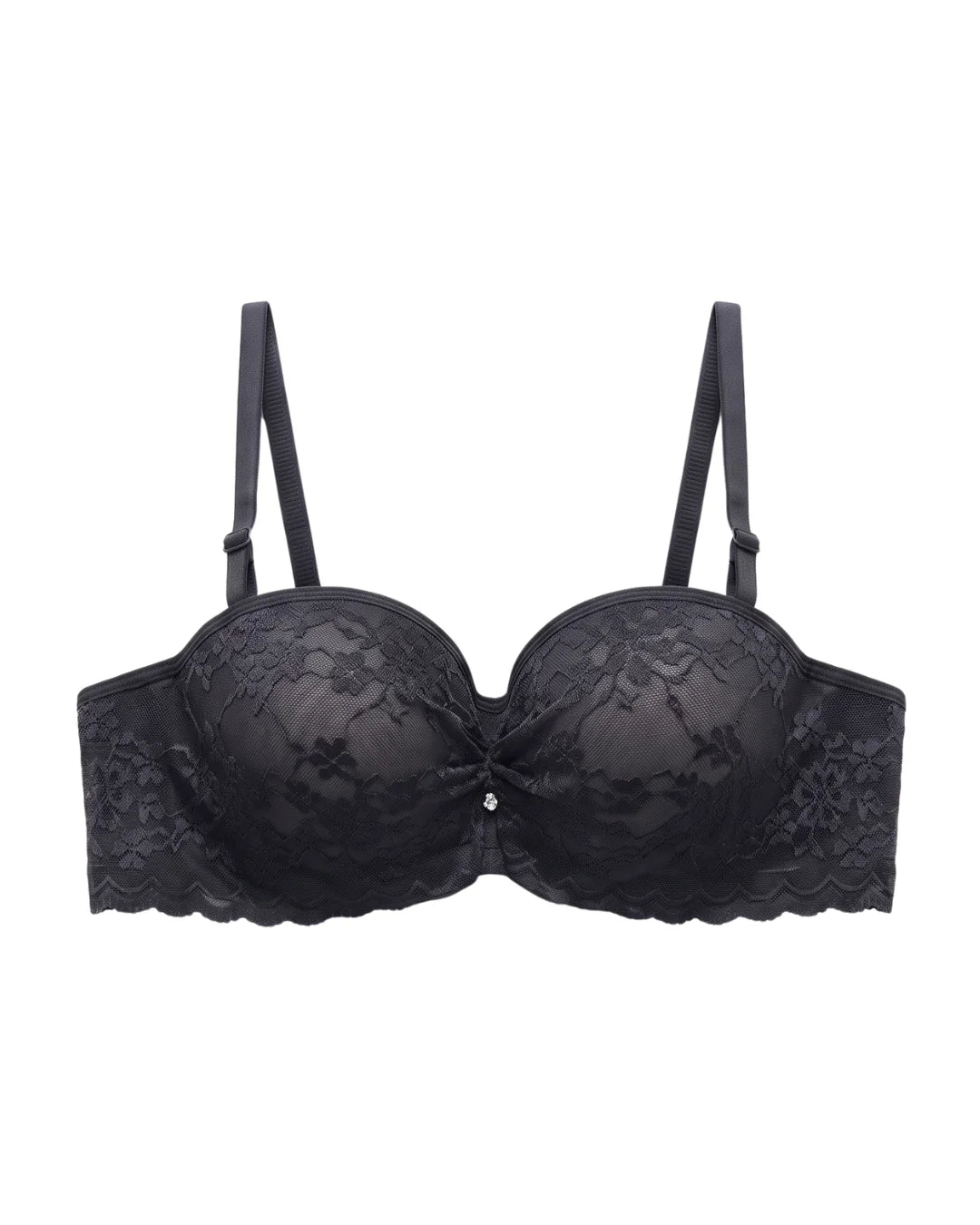 Padded Underwired Push-up Bra - Flowia - Black