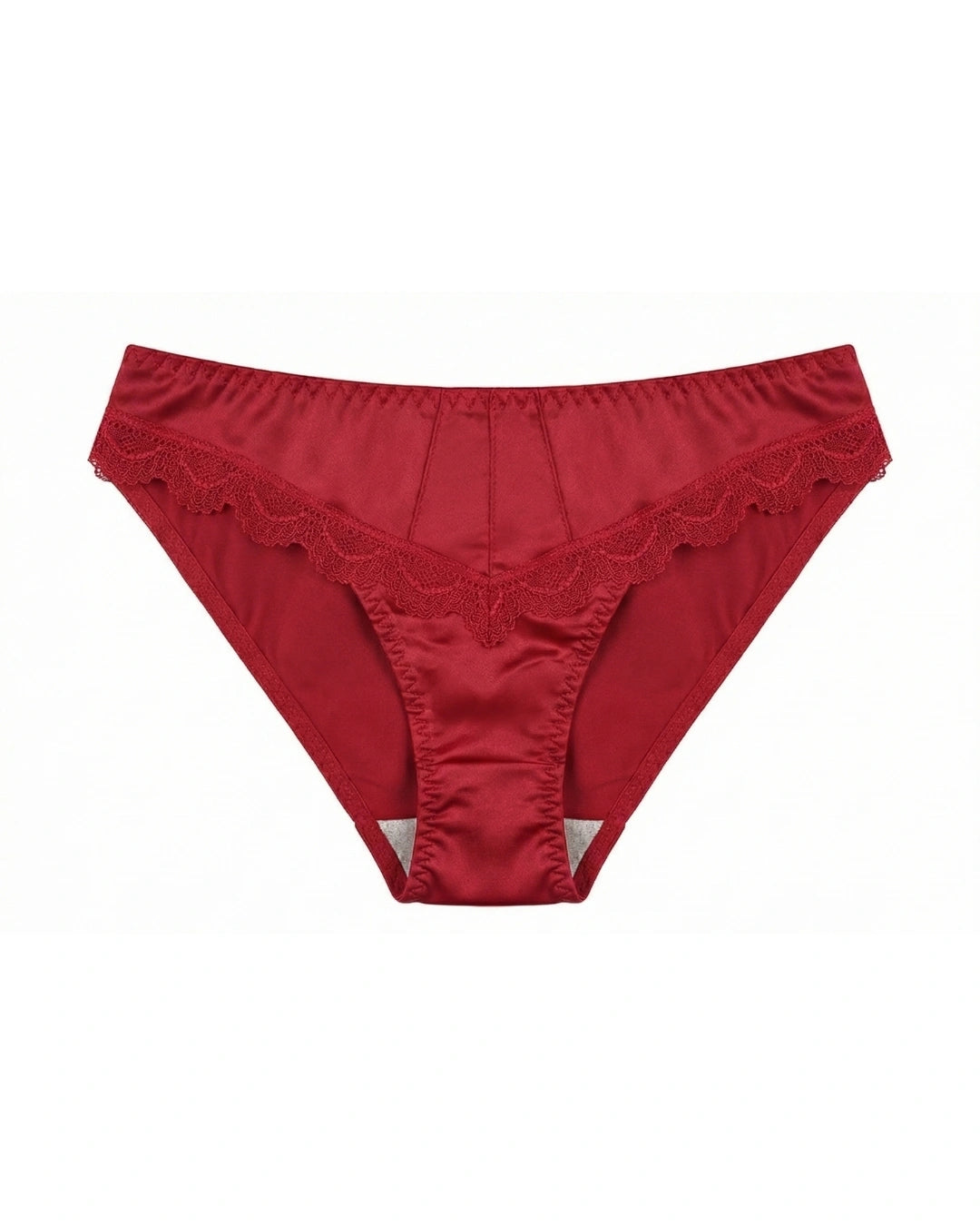 Cotton Bikini - Crimson Lace - Maroon