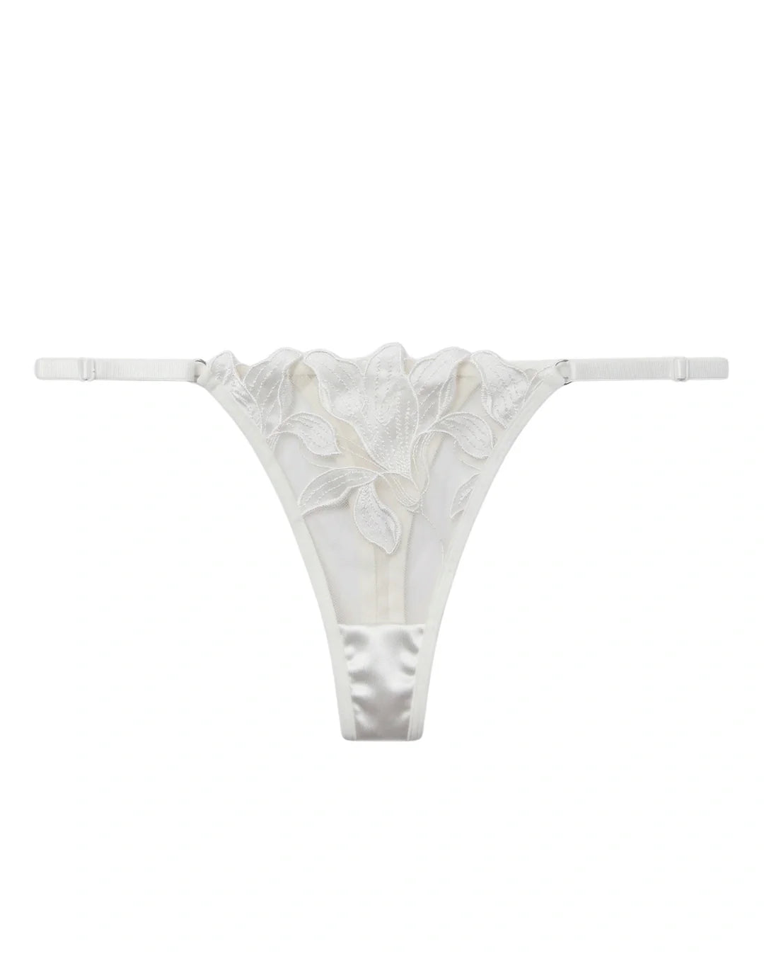 Non Padded Bra Set - Petal Luxe - White