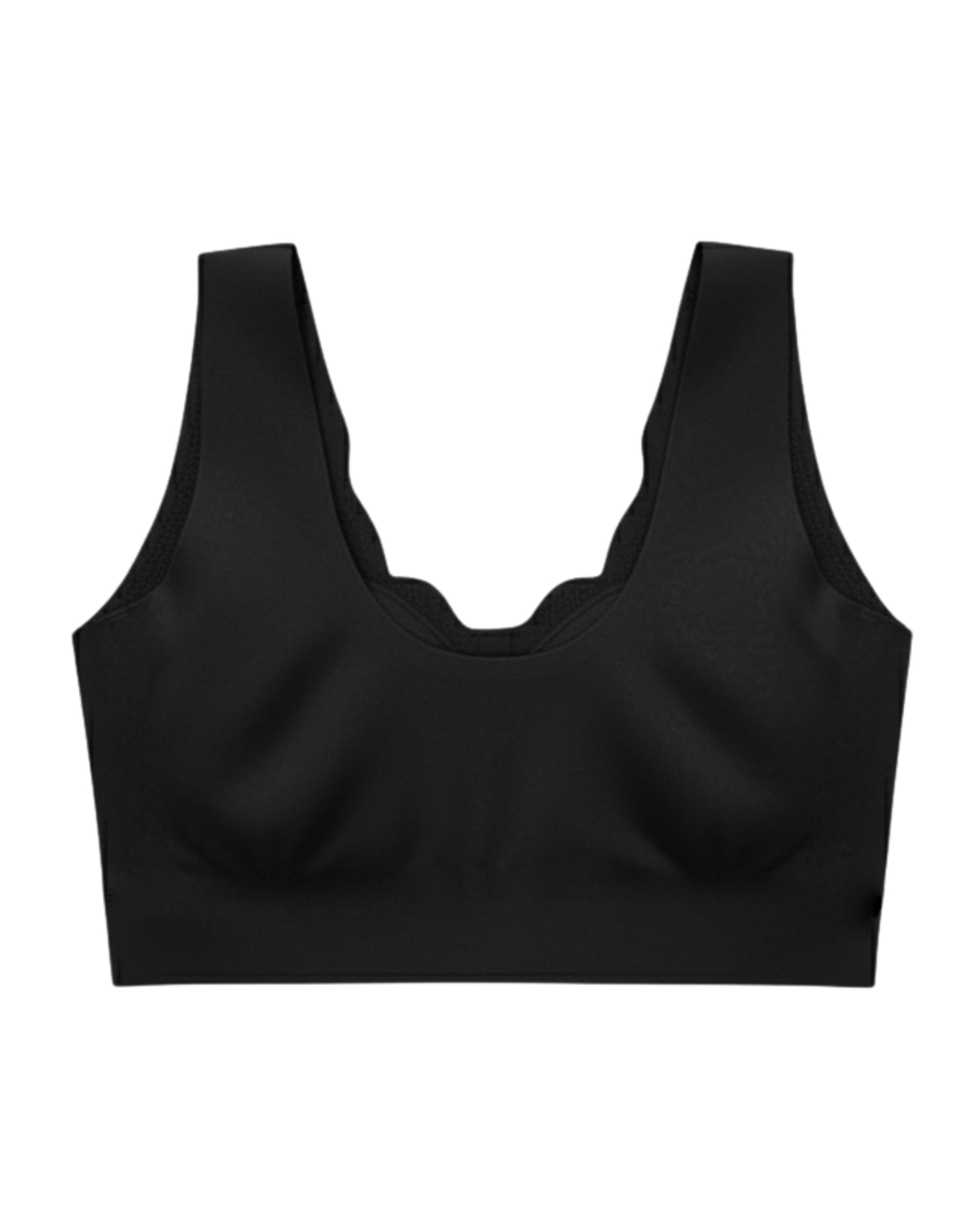 Wireless Front-Closure Padded Bra - Florvya Black