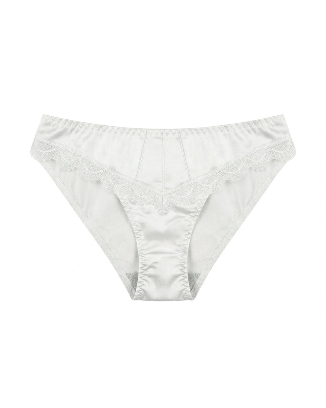 Cotton Bikini - Crimson Lace - White