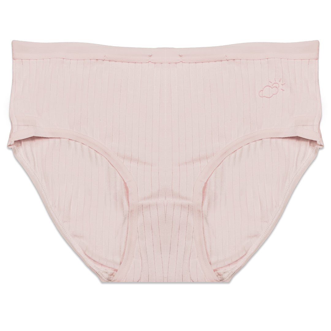 Pack of 3 Briefs Panties - Ribbed Cotton