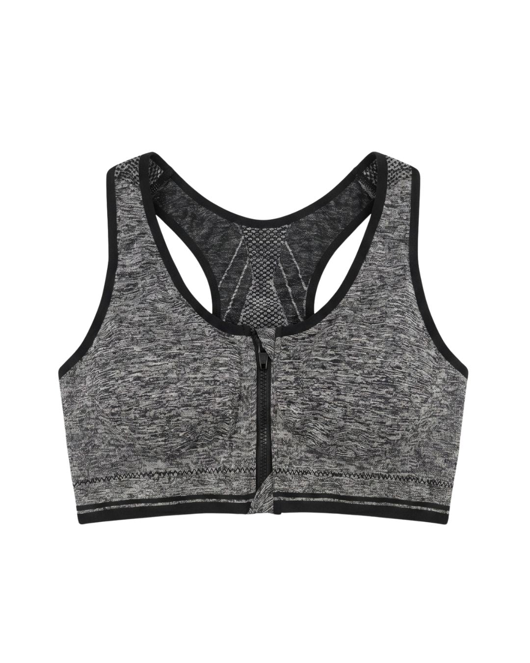 Sports Bra - Zip Fit - Charcoal