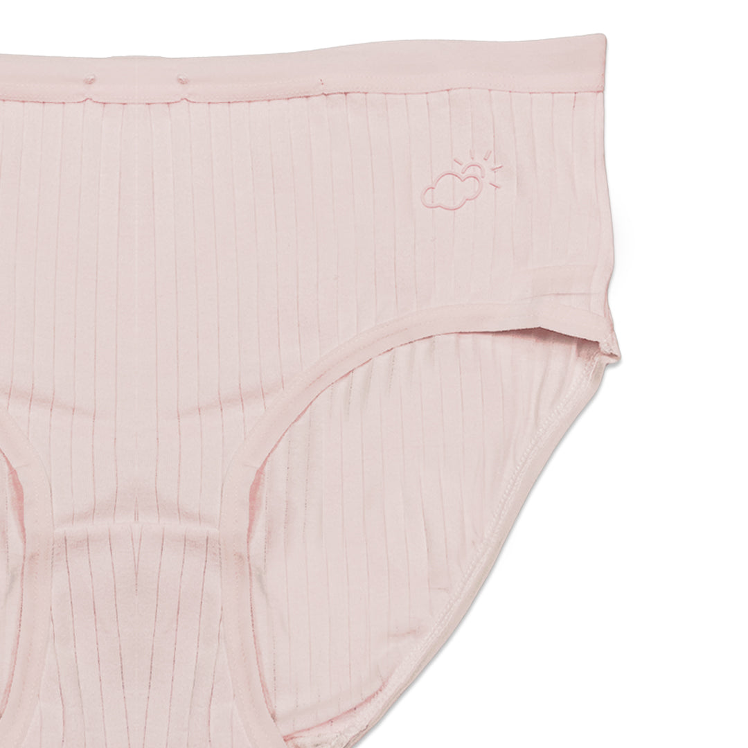 Pack of 3 Briefs Panties - Ribbed Cotton
