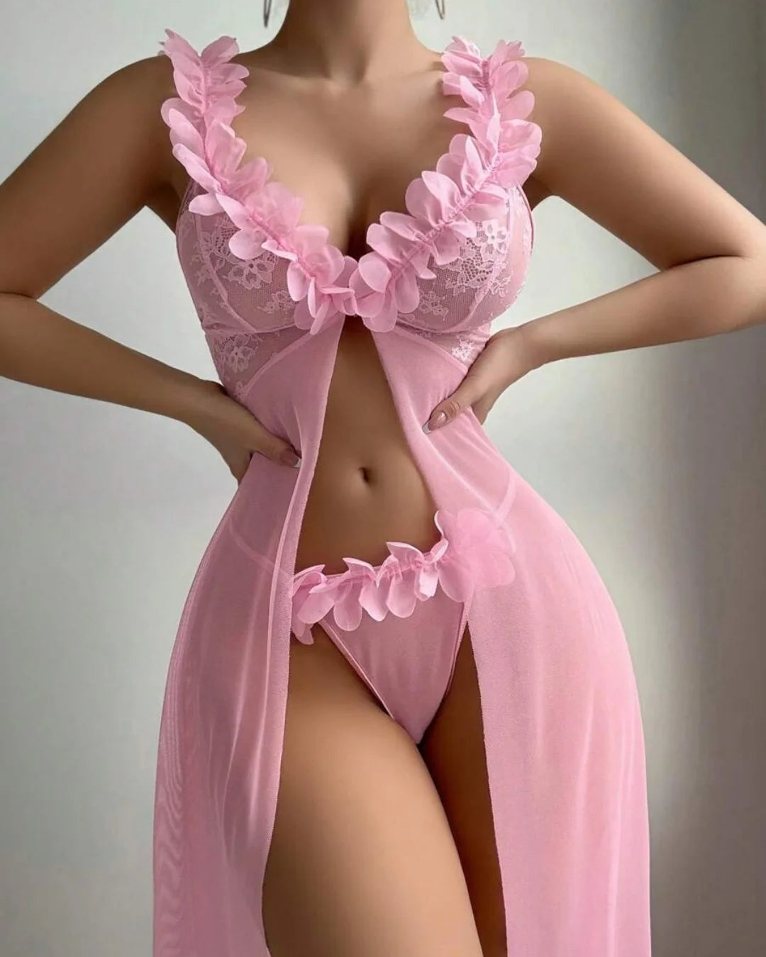 Babydoll Gown Set - Bloomsbury - Pink