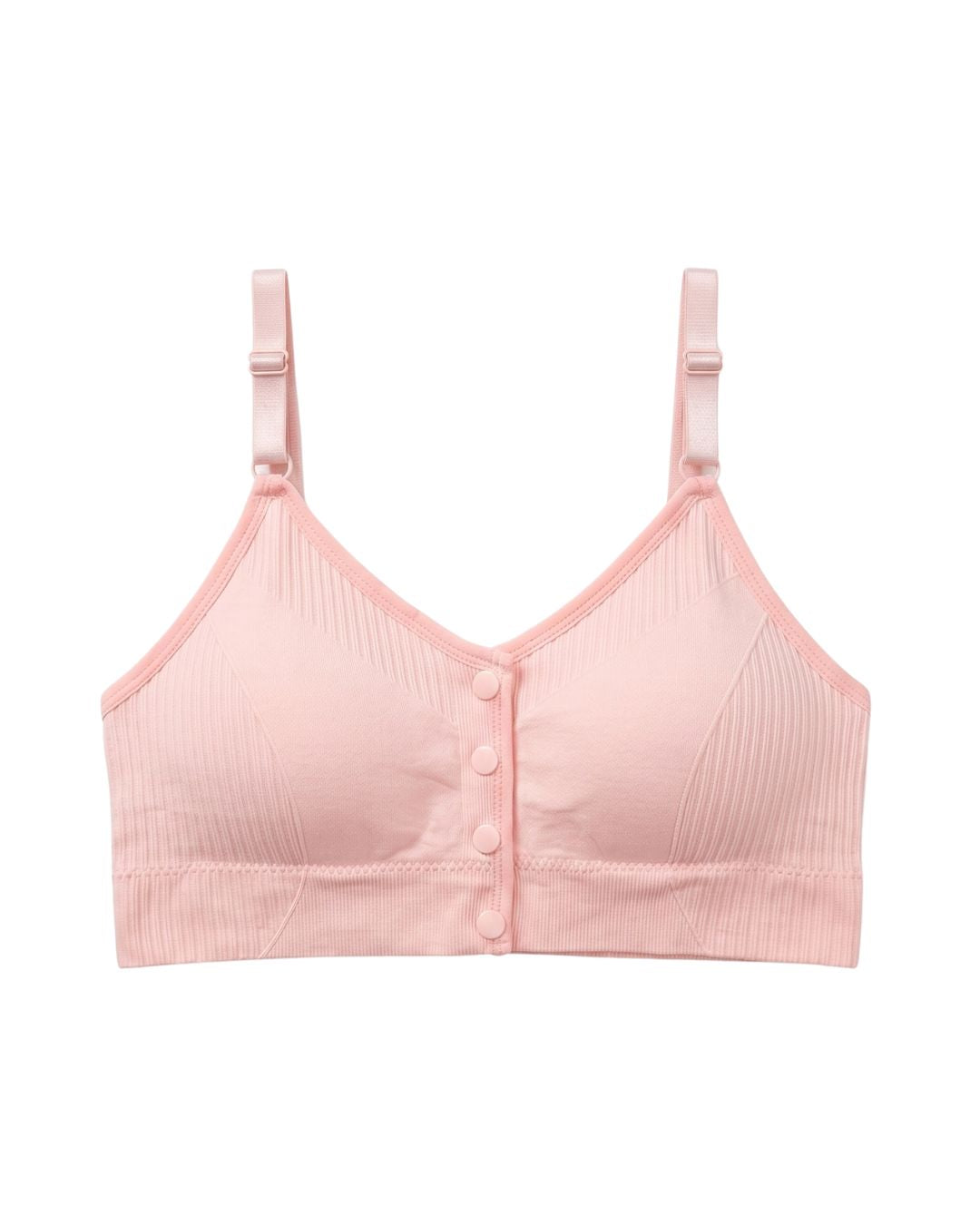 Seamless Front-Button Bra - Viona - Pink