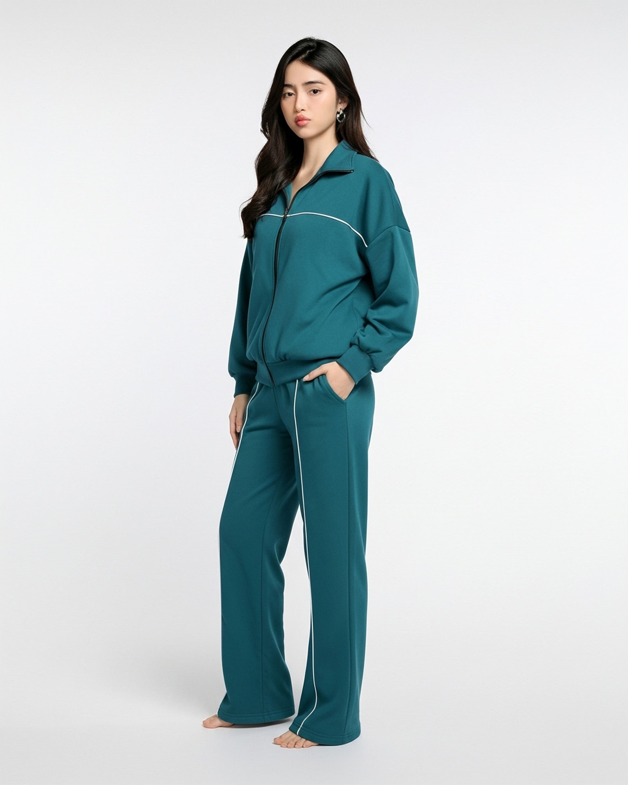 Fleece Tracksuit – Daily Move - Green