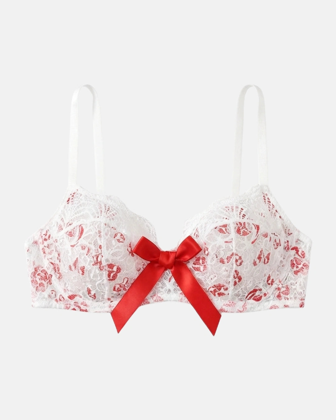 Non-Padded Bra Set -  Ribbon Lace