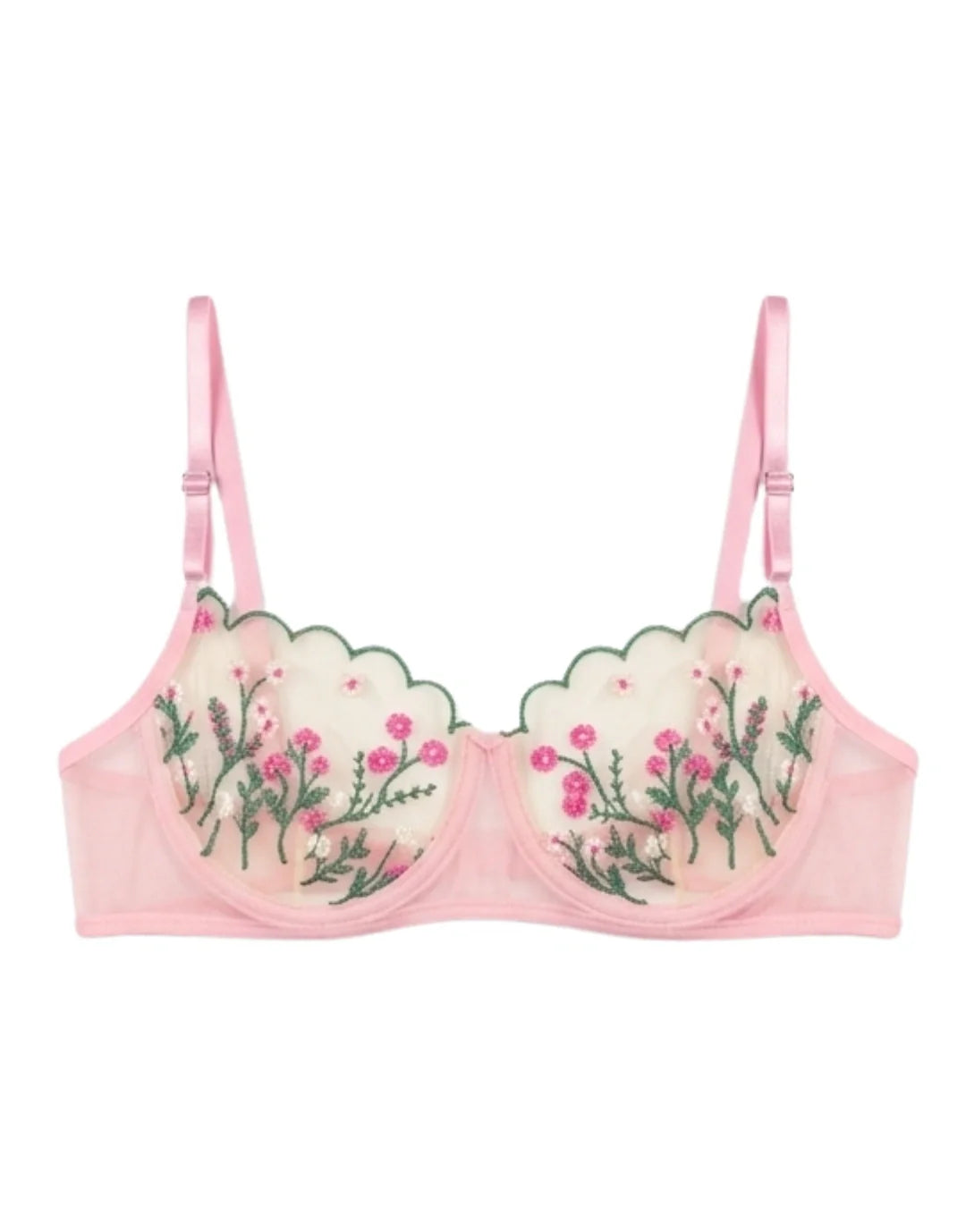 Non Padded Bra Set - Elvoria - Pink