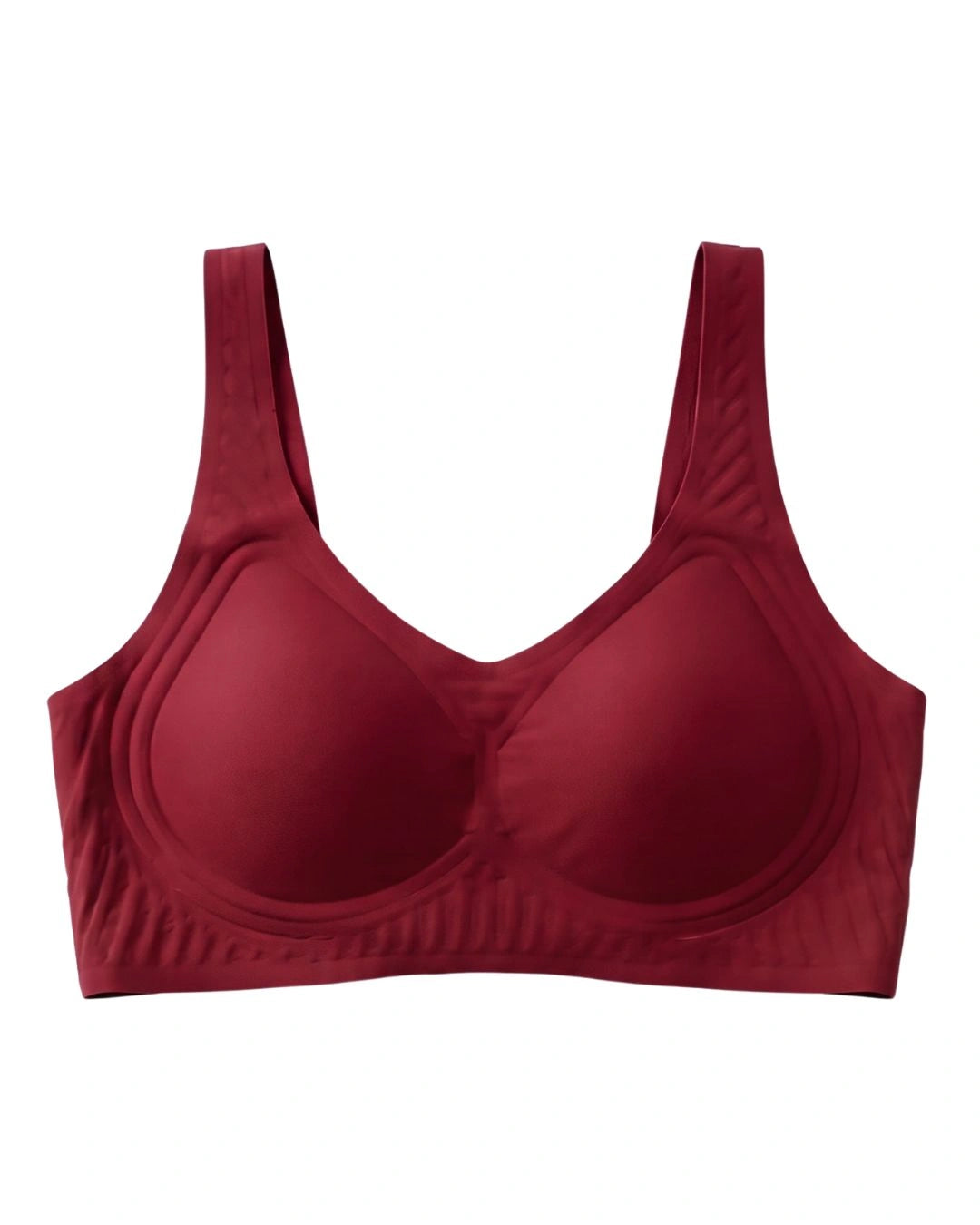 Seamless Padded Bra - Aira - Maroon