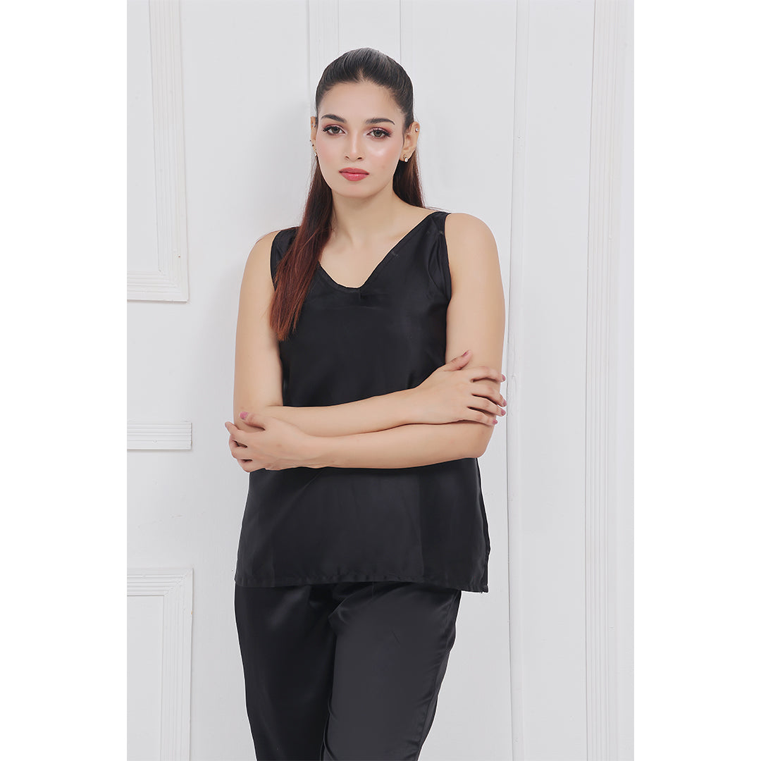 Silk Sleeveless Pj Suit - Dream Silk