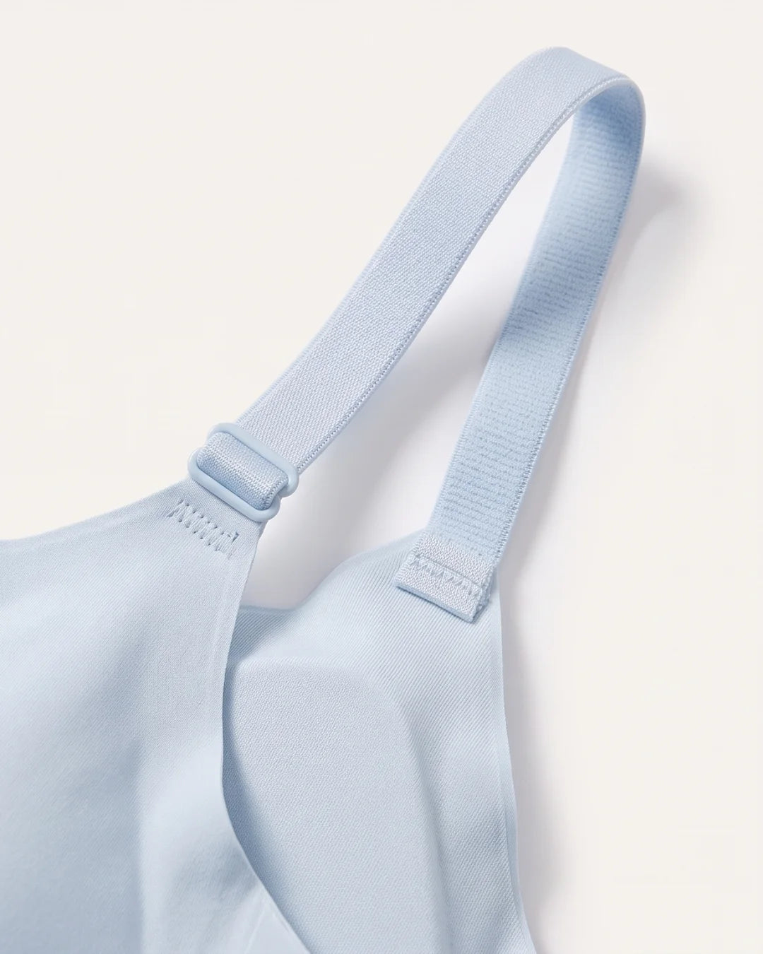 Seamless Padded Bra - Scallop Heart - Blue
