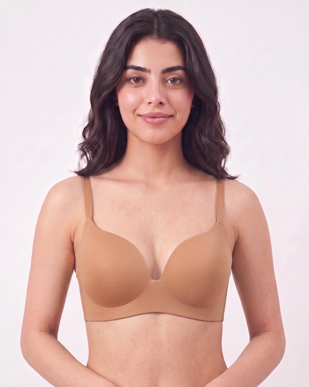 Seamless Non Wired Pushup T-Shirt Bra - Lisa -Dark Skin