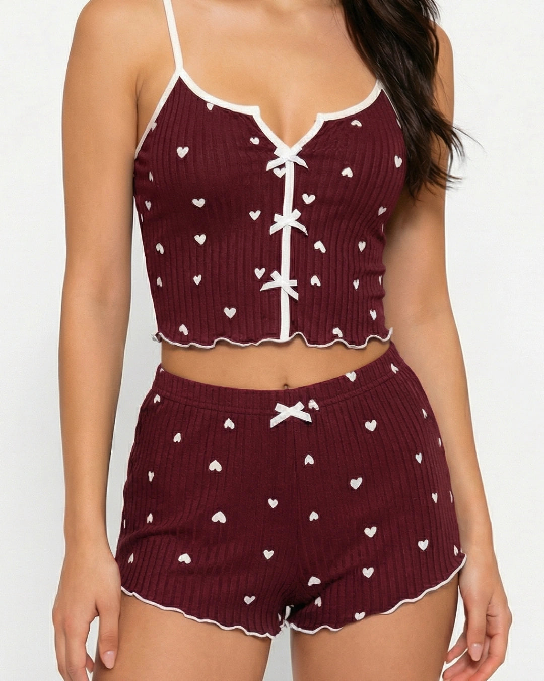 Cami Set - Onyx - Maroon
