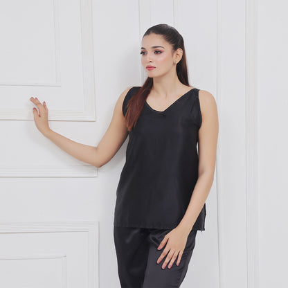 Silk Sleeveless Pj Suit - Dream Silk