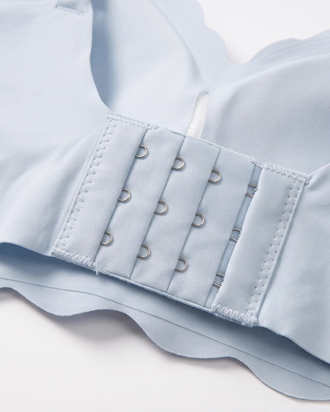 Seamless Padded Bra - Scallop Heart - Blue