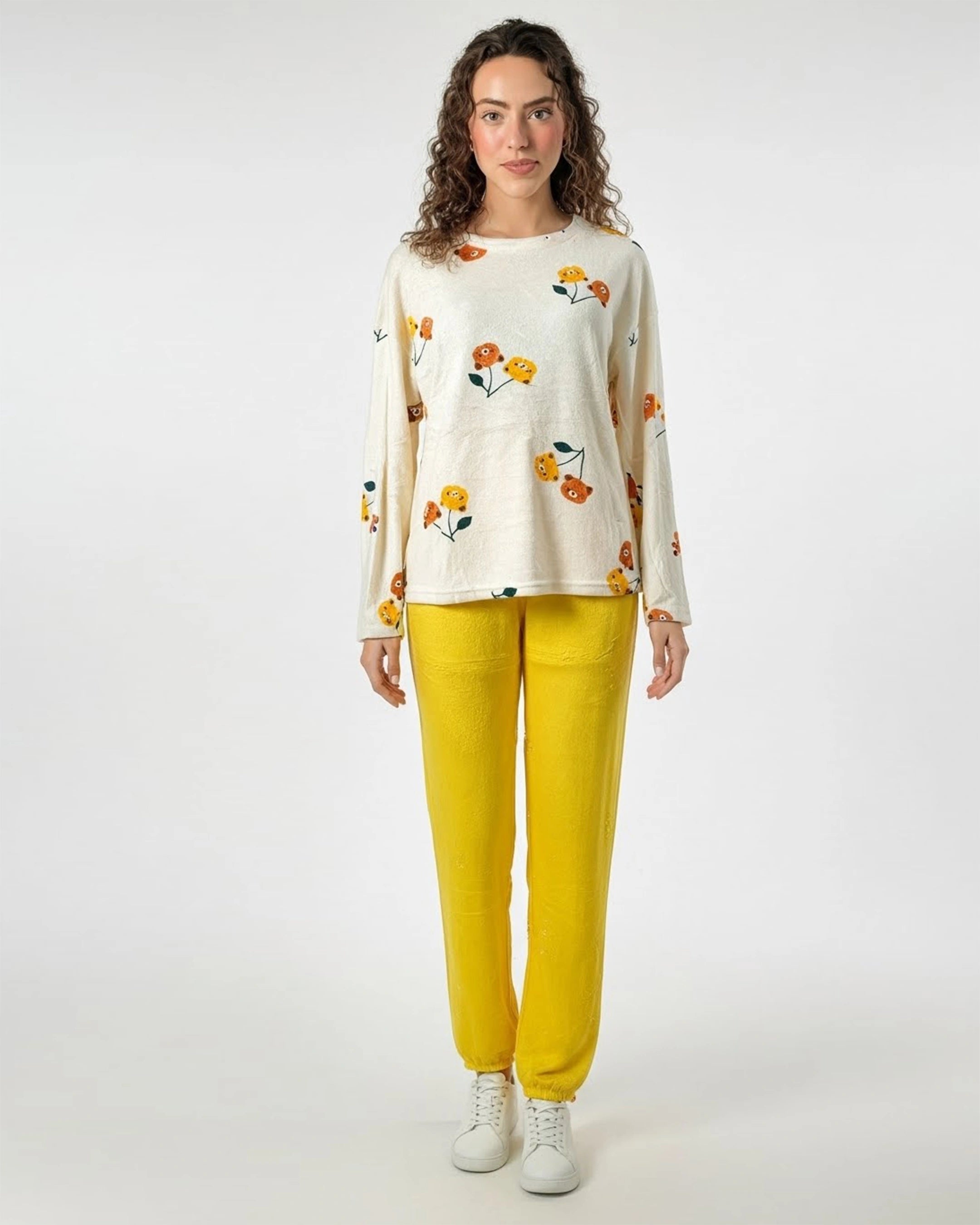 Fleece Pajama Suit - Winter Petals