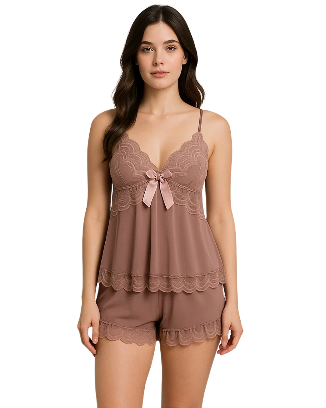 Carmen 2pcs Net Embroidered Cami Set