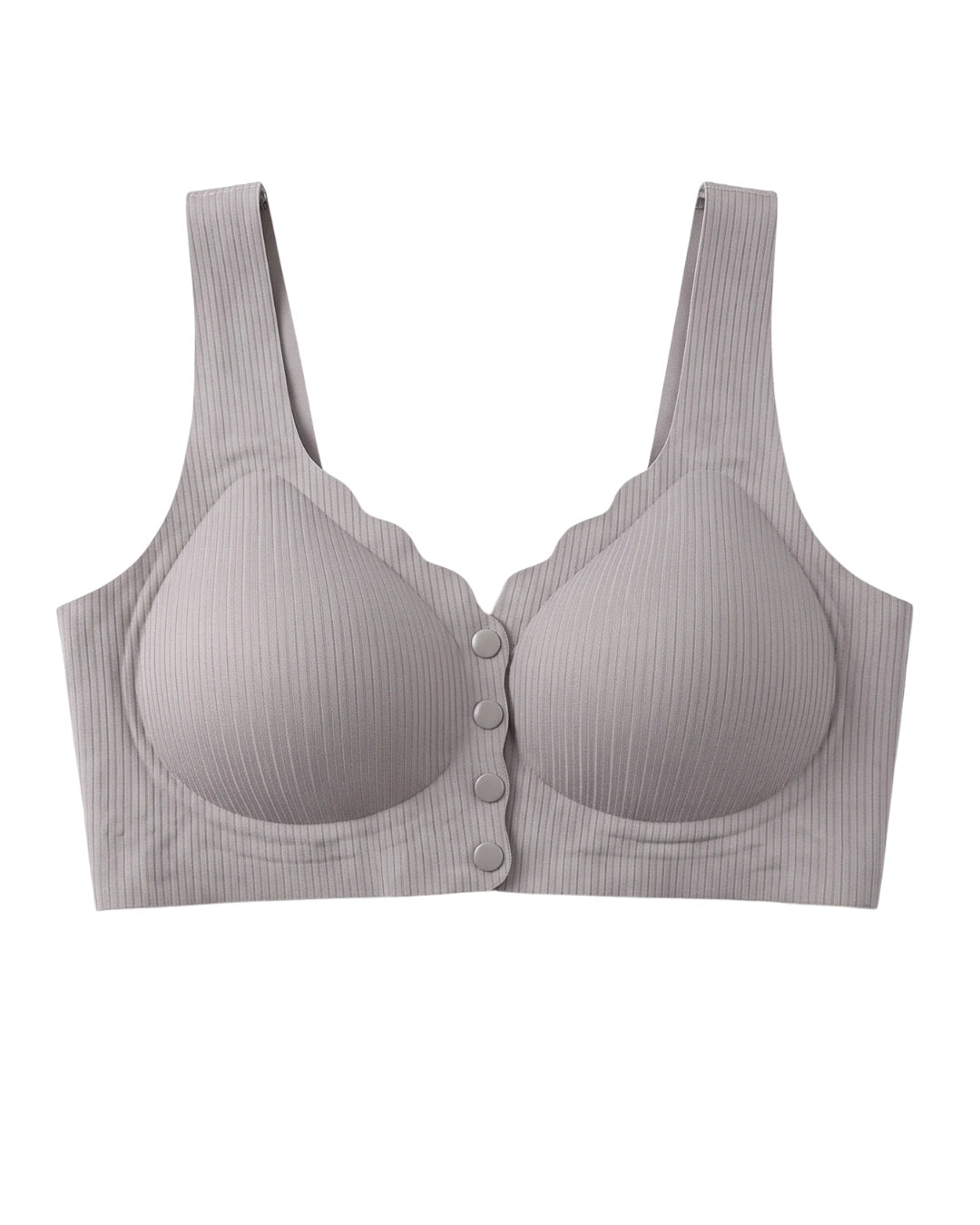 Front-Button Bra - Zova - Brown